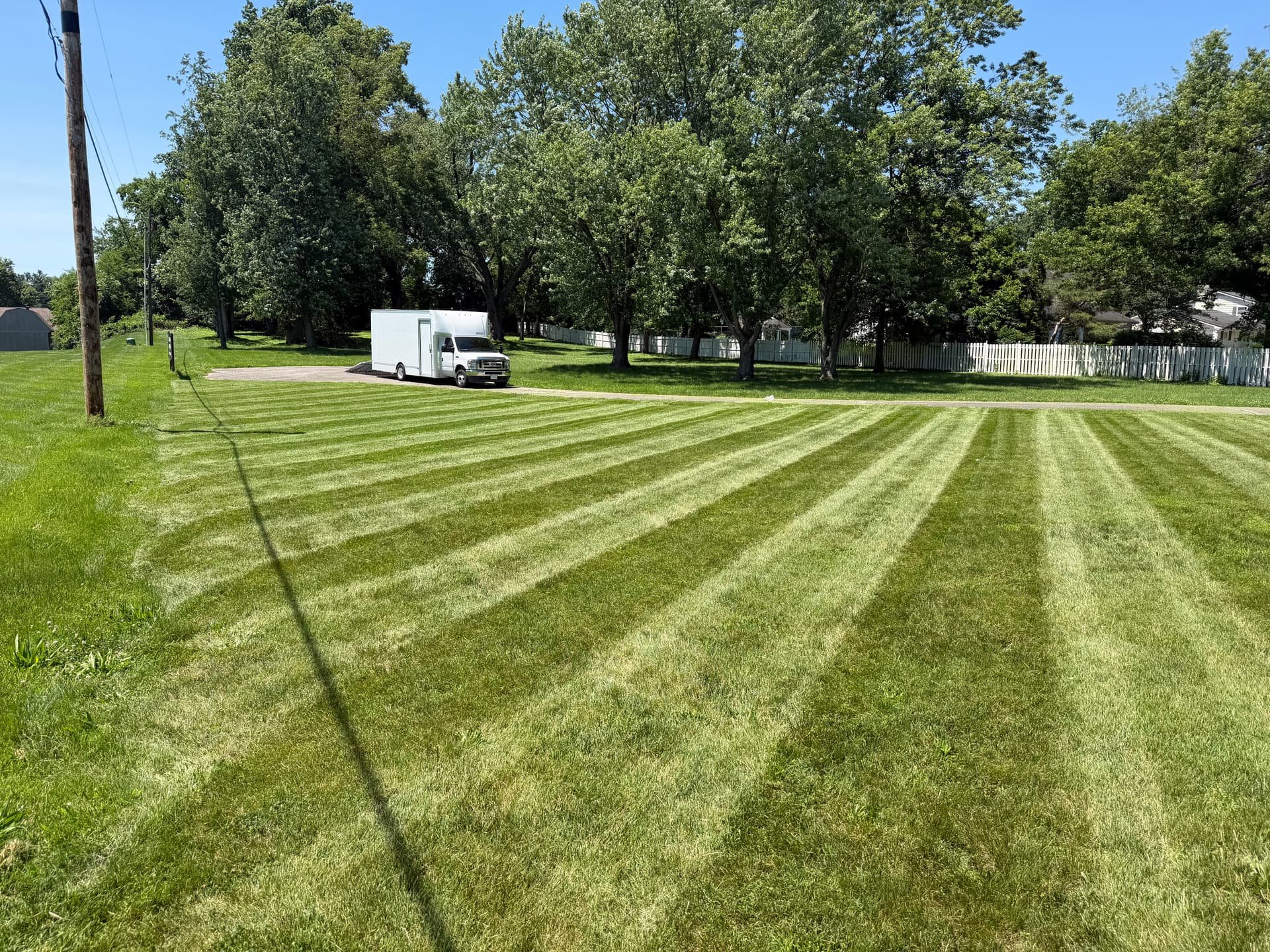 Clean Stripes and Sharp Results on a Large Lawn image